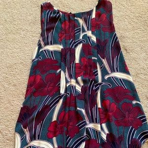 Ann Taylor maroon floral blouse